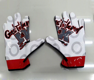 ถุงมือฟุตบอลอเมริกันมืออาชีพขายดีที่สุดประจำปี 2024 คุณภาพสูง ระบายอากาศได้ดี ฝ่ามือเหนียวแน่น ผลิตจากหนังสังเคราะห์ - Product Image 1