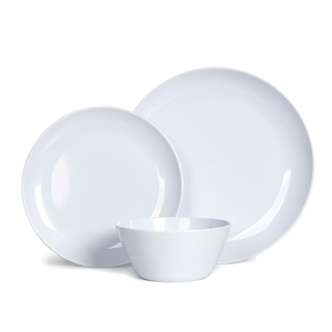 贅沢な12個プレミアムメラミンホワイトディナーセット環境にやさしい壊れないディナーセット - Product Image 3