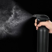 Bouteille pulvérisateur en plastique HDPE de 500 ml (16 oz) noir mat, rechargeable, avec impression sérigraphique pour agent de revêtement automobile et savon liquide