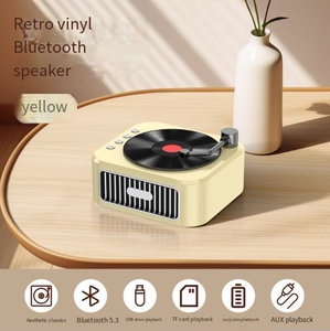 Ventes flash : tourne-disque <span class=keywords><strong>vinyle</strong></span> avec haut-parleur Bluetooth, bruit blanc, haut-parleur rétro, aide au sommeil, haut-parleur en forme de gramophone avec lumière RVB - Product Image 3