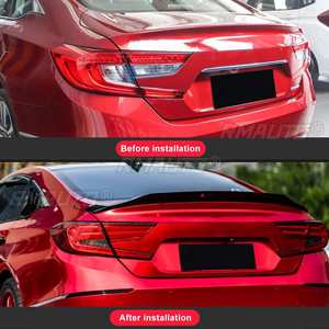 Alerón Trasero para Honda Accord 2018-2021, Estilo Fibra de Carbono, Diseño Highkick, Tipo Duckbill - Product Image 3