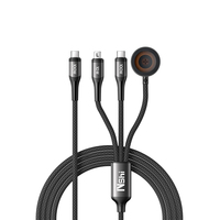 Cable de Carga Rápida 3 en 1 de 100 W para IWatch, Cable Divisor USB C, Cable de Carga Múltiple para IWatch, iPhone, Android y Más