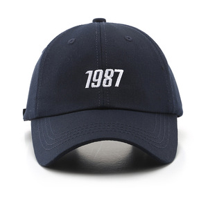 Gorra Snapback de algodón de alta calidad <span class=keywords><strong>1987</strong></span> con melanina al por mayor, gorra de béisbol curvada de moda para hombres y mujeres, sombrero Hip Hop para papá, hueso - Product Image 2