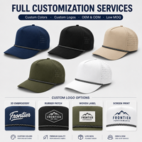 Casquette de golf sportive de luxe personnalisable avec logo, en tissu sergé respirant et imperméable, légère, réglable avec fermeture auto-agrippante