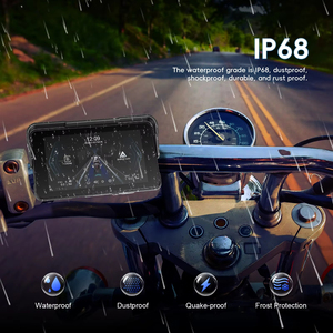 หน้าจอสัมผัส IPS ขนาด 5 นิ้วแบบพกพาสำหรับมอเตอร์ไซค์ Podofo พร้อม Wireless Carplay/Android Auto BT กันน้ำ IP68 ของแท้จากโรงงาน - Product Image 4