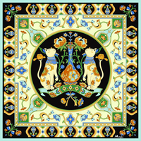 Tapis de Mahjong Américain Style Animal en Néoprène Caoutchouc Écologique Imperméable Antidérapant Pliable et Enroulable avec Sac de Transport