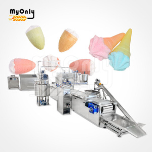 Hình nón của tôi kem sô cô la đầy Marshmallow máy hoàn toàn tự động dây chuyền sản xuất kẹo bông - Product Image 1