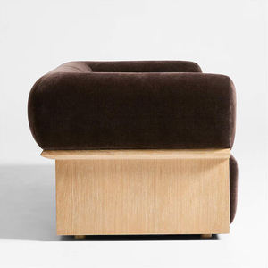 नए डिजाइन किए गए 3-सीटर कपड़े सोफे ठोस लकड़ी के फ्रेम विस्तृत आर्मरेस्ट बैठने के लिए उच्च-लचीलापन - Product Image 4