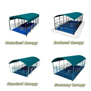 Toit coulissant électrique isolant thermiquement, résistant au vent et à la neige, pour atelier, garage, terrain de padel et de tennis - Product Image 1
