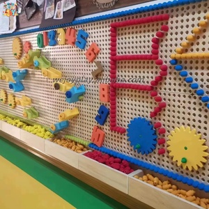Wejoyland Design personalizzato per bambini stelo da parete gioco in legno educativo parete pannello di gioco con EVA ingranaggio blocchi di costruzione per la scuola materna - Product Image 2