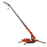 Mini-grue araignée mobile sur chenilles de 12 tonnes avec nacelle, hauteur de levage de 21 m, pour la construction, meilleur prix à vendre