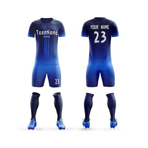 Wholesale Custom logo Sublimated Soccer Jersey Men's Football Uniform Shorts and <b>Socks</b> Soccer kit High Quality soccer uniform - Product Image 6