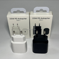 Chargeur de téléphone portable à charge rapide 25W Type C, adaptateur UE US AU UK, fonction PD 5V/2.4A 5V/2A pour Samsung S25 S24 S23 S22 A05 A15