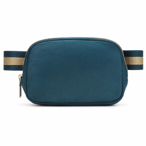USA Warehouse Waterproof Nylon 1L Crossbody Fanny Pack Striped Adjustable Strap Yoga Waist <b>Bag</b> For Women Daily Use - Product Image 3