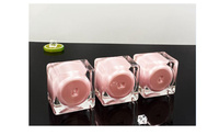 Vente en gros disponible, pots de crème pour le visage de luxe rose 10/20/30/50g, contenants de voyage pour soins de la peau, pots de crème en acrylique rose