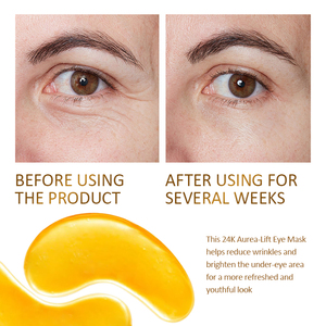 Mascarilla para Ojos de Oro 24K de Marca Privada 6g con Ácido Hialurónico y Péptidos de Avena Hidratante Antienvejecimiento OEM ODM - Product Image 5