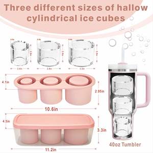 Bac à glaçons pour gobelets Stanley/Yeti/Simple Modern de 40 oz, bac à glaçons en silicone pour gobelets avec bac et couvercle - Product Image 2