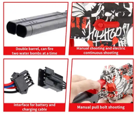 Pistolet à gel électrique M4 double canon, jouet de tir à gel, avec chargeurs de tambour, vente chaude
