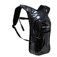 Sac d'hydratation personnalisé en cuir PU laser scintillant pour rave, avec poche à eau de 2L