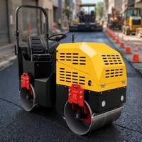 Compacteur routier vibrant à double tambour QIYUN, moteur diesel, certifié CE