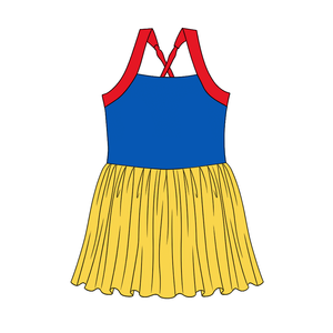 Ropa Deportiva Informal de Boutique Personalizada, Ropa de Yoga de Color Sólido para Niñas, Vestido Bonito para Niñas para Jugar al Tenis - Product Image 1