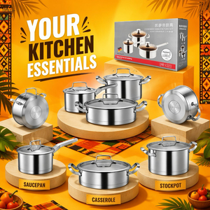 Juego <span class=keywords><strong>de</strong></span> Utensilios <span class=keywords><strong>de</strong></span> Cocina Clásicos <span class=keywords><strong>de</strong></span> 3 Piezas Tipo A, Olla para Sopa <span class=keywords><strong>de</strong></span> Acero Inoxidable <span class=keywords><strong>con</strong></span> Tapa <span class=keywords><strong>de</strong></span> <span class=keywords><strong>Vidrio</strong></span> <span class=keywords><strong>de</strong></span> 20 cm, Sartén <span class=keywords><strong>de</strong></span> 24 cm, Olla para Leche <span class=keywords><strong>de</strong></span> 16 cm para Cocina Doméstica - Product Image 4