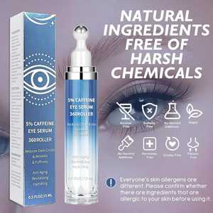 Sérum Coréen <span class=keywords><strong>Anti</strong></span>-Âge 5% Caféine pour le <span class=keywords><strong>Contour</strong></span> <span class=keywords><strong>des</strong></span> <span class=keywords><strong>Yeux</strong></span> – Atténue Cernes, Poches et Rides – Crème Sérum avec Applicateur à Billes - Product Image 4