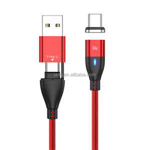 11pin PD60W cavo magnetico | 6 in 1 USB-A USB-<span class=keywords><strong>C</strong></span> a <span class=keywords><strong>M</strong></span>/L/<span class=keywords><strong>C</strong></span> tipo <span class=keywords><strong>C</strong></span> 60W cavo dati di ricarica del telefono con adattatore USB - Product Image 2