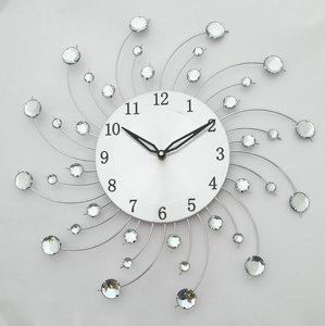 Rose Gold Acrylic Modern Metal Wall <b>Clock</b> Wall <b>Clock</b> Featuring Star Burst - Product Image 5