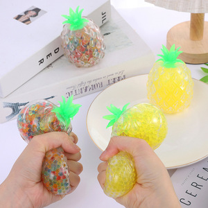Hot Sale TPR Fruit Pineapple Squishy Stress <b>Balls</b> Beads Filling Slow Return Hand Exercise <b>Squeeze</b> Stress Relieve Toys for Kids - Product Image 3