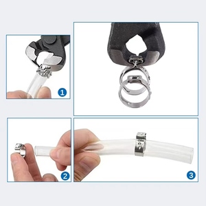 Collier à une oreille pour tuyau <span class=keywords><strong>PEX</strong></span> en acier inoxydable pour pièces automobiles, adapté aux anneaux de sertissage pour tuyaux - Product Image 3