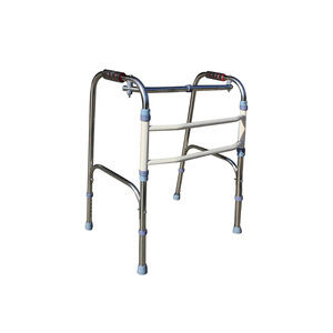 Fuxinchen Semi Steel <b>Walker</b> Stainless Steel Four Legged Walking Aid <b>For</b> Elderly And <b>Disabled</b> Mobility Support - Product Image 1