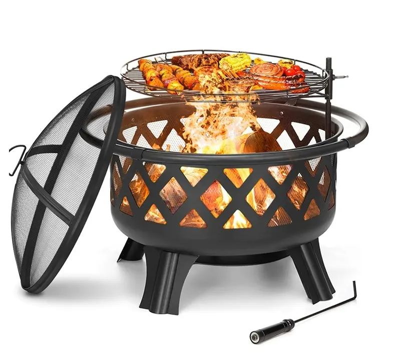 Outdoor/Camping Smokeless Stove Round Wood Burning outdoor gas fire pit garden concrete firepit bbq grills outdoor bbq grills