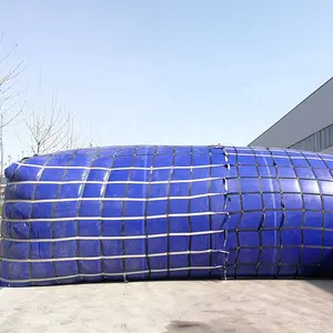 Wieder verwendbare PVC-Weich wasser blasen brücke vor gepresste blaue Unterstützung kunden spezifischer Wassersp eicher tank