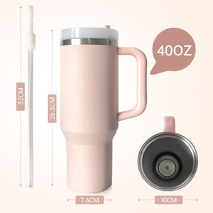 هدية ترويجية مانعة للتسرب من المصنع مباشرة من الفولاذ المقاوم للصدأ بختم قش معزول براءة اختراع 40 أونصة كوب سيارة بهلوان - Product Image 3