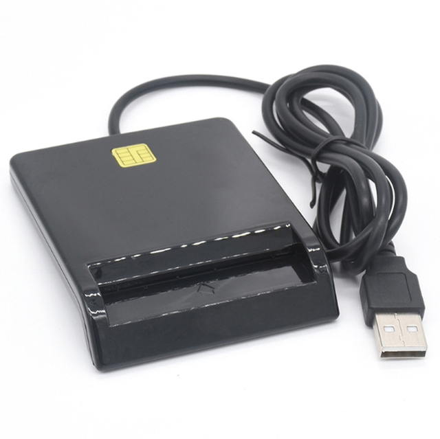 USB Smart Card Reader for Bank Card IC ID EMV Card Reader for Windows 7 8 10 Linux OS