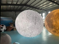 Ballon gonflable scellé en forme de lune planétaire avec lumière LED lumineuse pour la décoration de zones touristiques et la publicité