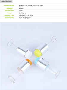 Bouteille en verre à double compartiment avec bouchon à vis pour poudre lyophilisée et essence liquide, la plus vendue - Product Image 6