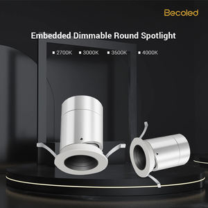 Mini Foco <span class=keywords><strong>LED</strong></span> Becoled <span class=keywords><strong>de</strong></span> Color Plateado, 3W, Empotrable en Aluminio, Regulable, Redondo, <span class=keywords><strong>para</strong></span> Hogar, Oficina, Hotel, Sala <span class=keywords><strong>de</strong></span> Estar - Product Image 3