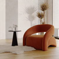 Fauteuil de salon moderne minimaliste italien de luxe léger, design incurvé en forme de S, pour salon, balcon, petit appartement - Garantie 5 ans