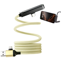 Cable de Carga Rápida Tipo C de 60W, Éxito de Ventas en TikTok, 360 °   Soporte Plegable para Tablet y Laptop, Cable de Carga Rápida Magnético de 60W para Escritorio