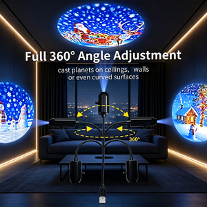 Projecteur LED USB réglable 2026 pour Dropshipping Shopify, Lampe de Nuit de Noël avec Motifs Père Noël - Product Image 2