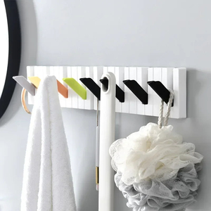Wholesale Piano <b>Keys</b> <b>Wall</b> Mounted Coat Hanger Kitchen and Home Living Room Bedroom Decorative <b>Hooks</b> - Product Image 3