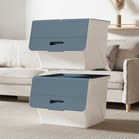 Meuble de rangement incliné en plastique PP avec couvercle supérieur latéral et étagère à chaussures pour cuisine, jardin et rangement de chaussures