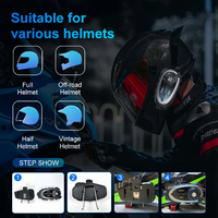 Casque de moto Q29 avec caméra 1080P 30FPS, talkie-walkie 500M, casque d'appel sans fil à réduction de bruit