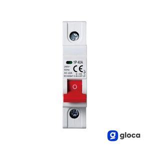 Interrupteur de coupure de charge Gloca 1P 40A 230V, montage sur rail DIN, taille 1 module - Product Image 3