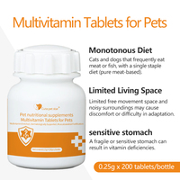 Vente en gros de comprimés à croquer mignons Pet Star 120 Suppléments de soutien pour animaux de compagnie Biologique Absorption rapide Multivitamine Minéraux pour chiens Douleur