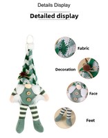 Figurine de Père Noël Gnome Tricotée Extensible à Hauteur Réglable pour Table, Décoration de Cheminée et Cadeau de Noël Hiver