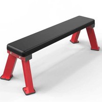 Banc plat commercial pour salle de sport, équipement de fitness pour clubs et studios, avec cadre en acier stable pour l'entraînement, base robuste