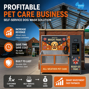 Estación de Lavado de Perros Comercial 24/7 de Autoservicio, Máquina Expendedora de Baño y Limpieza de Acero Inoxidable 304 con Sistema de Pago Global - Product Image 1